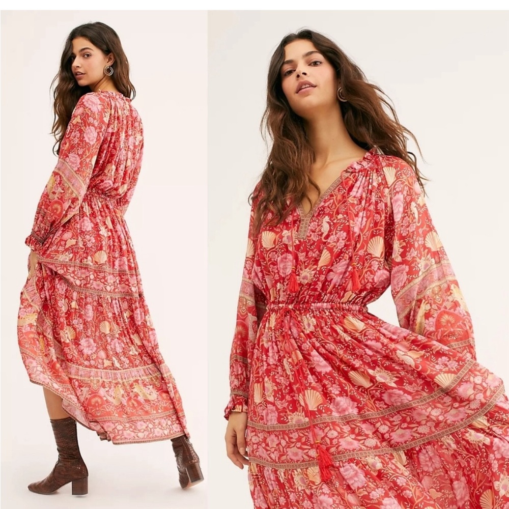 Spell Red Seashell Dress xs